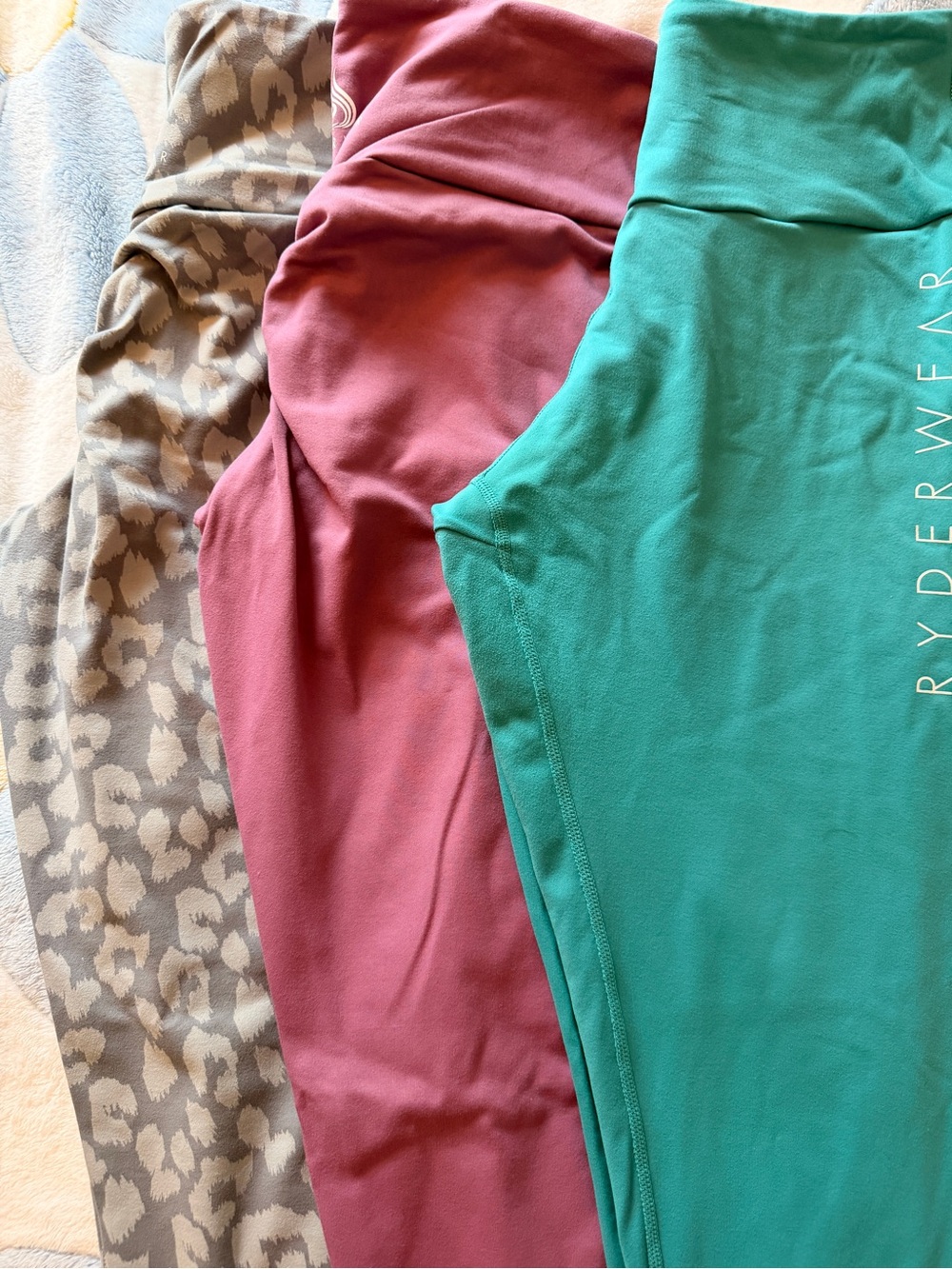 Ryderwear Trio Leggings — Teal, Mauve, Leopard